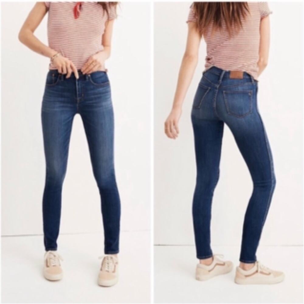 Madewell 10" High Rise Dark Wash Whiskered Stretch Skinny Jean Women’s Size 29